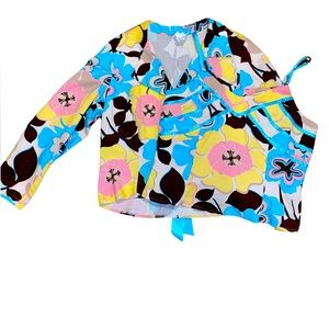 Ivy Jane xl jkt&tank set cot piq. w/satin ribbon tiebk 21 1/2”Lfrnt&22 1/2”L bk